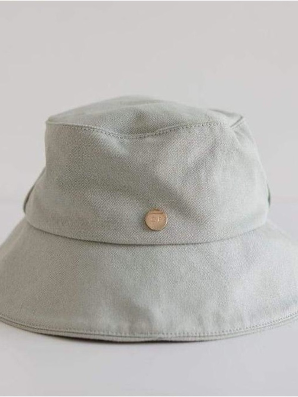 GIGI PIP Pale Sage Bucket Hat with Gold Accent